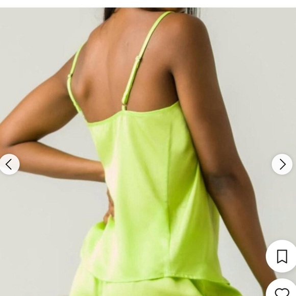 Ettitude Neon Green Women's Intimates & Sleepwear Tank - Picture 2 of 7